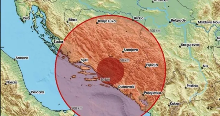 Zemljotres na jugu BiH/