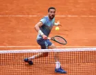 Tennis - French Open - Roland Garros, Paris, France - May 28, 2025 Bosnia's Damir Dzumhur in action during his second round match against France's Giovanni Mpetshi Perricard REUTERS/Lisi Niesner