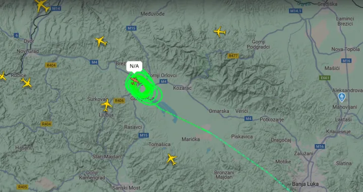 Avion EUFOR-a kruži iznad Prijedora//