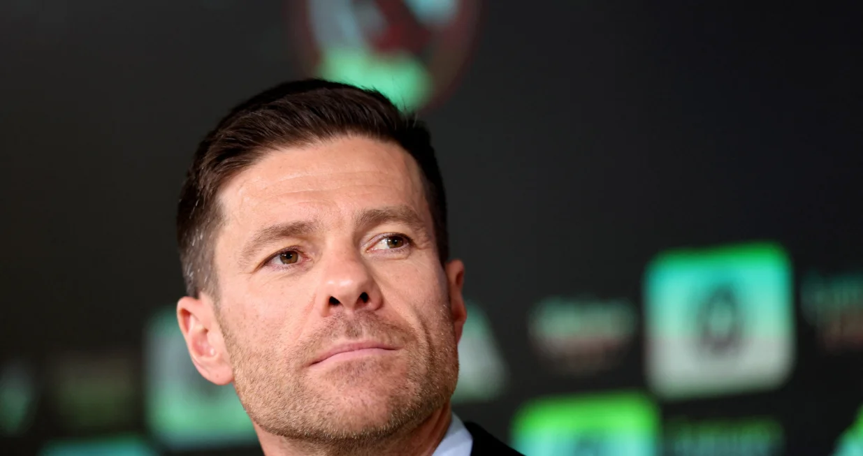 Soccer Football - Real Madrid unveil new coach Xabi Alonso - Ciudad Real Madrid, Valdebebas, Madrid, Spain - May 26, 2025 Real Madrid new coach Xabi Alonso during the unveiling press conference REUTERS/Juan Medina