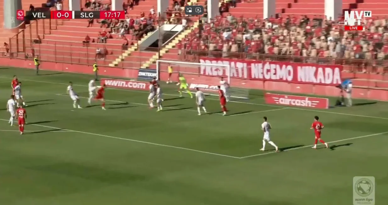 Gol Haskića protiv Sloge (FOTO: Screenshot)