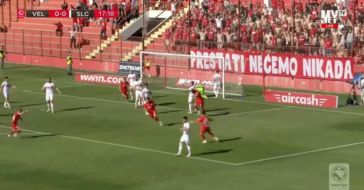 Gol Haskića protiv Sloge (FOTO: Screenshot)