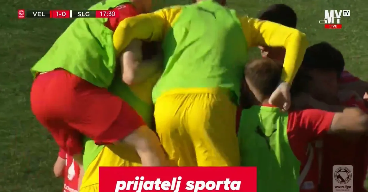 Gol Haskića protiv Sloge (FOTO: Screenshot)