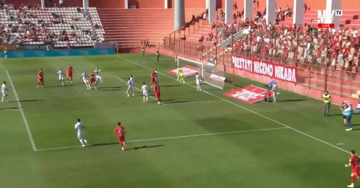 Gol Haskića protiv Sloge (FOTO: Screenshot)