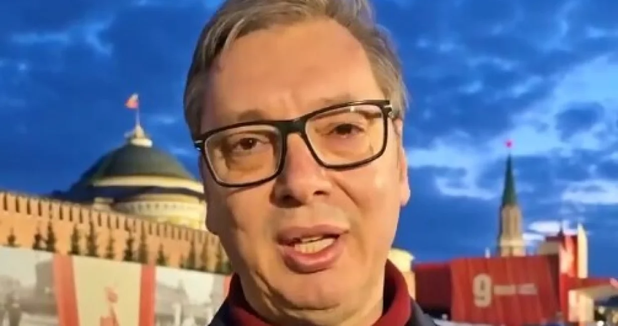 Vučić u obraćanju putem videa iz Moskve/