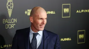 epa10249280 Former soccer player Zinedine Zidane arrives for the Ballon d'Or ceremony in Paris, France, 17 October 2022. For the first time the Ballon d'Or, presented by the magazine France Football, will be awarded to the best players of the 2021-22 season instead of the calendar year. EPA/Mohammed Badra