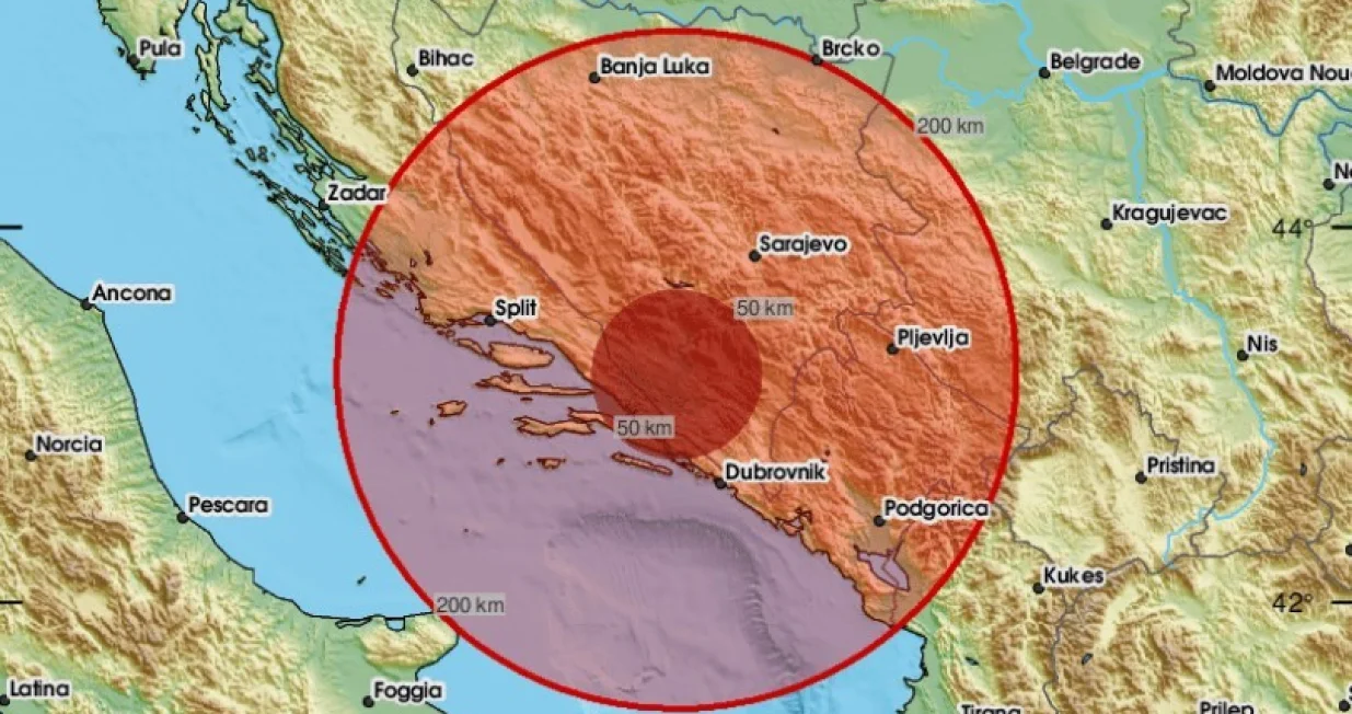 Zabilježen novi potres u BiH/EMSC/X.com//
