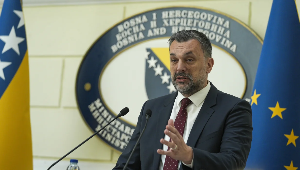 Konferencija za medije ministra vanjskih poslova BiH Elmedina Konakovića/Anadolija