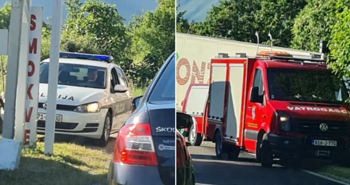 mostar nesreća kamion i automobil/Viber