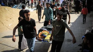 GAZA - 7. JUNI:Pogled na razaranje nakon izraelskih napada na razliДЌita podruДЌja u Gazi drugog dana Kurban-bajrama, 7. juna 2025. IzvjeЕЎtaji potvrД'uju Еѕrtve i povrede nastale u napadima. (Khames Alrefi - Anadolu Agency)/