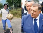 Jelena Trivić i Milorad Dodik (FOTO: Screenshot/Oslobođenje)