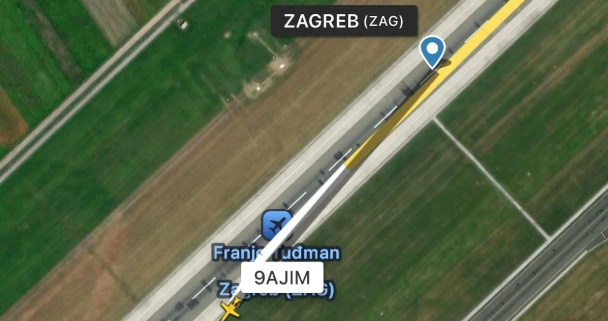 Mapa proklizavanja aviona/