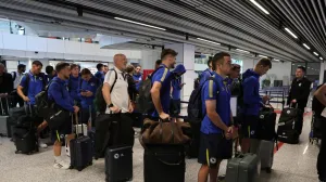 Fudbalska reprezentacija BiH na aerodromu