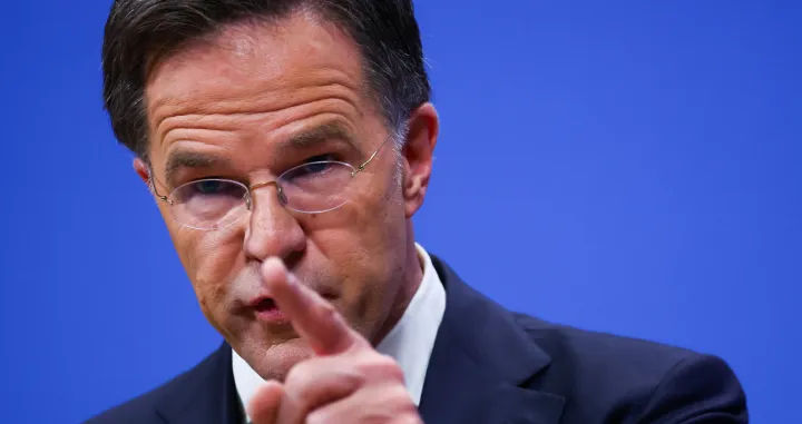 NATO Secretary General Mark Rutte speaks during a press conference on the eve of a NATO Defence Ministers meeting at the Alliance's headquarters in Brussels, Belgium June 4, 2025. REUTERS/Yves Herman/Yves Herman