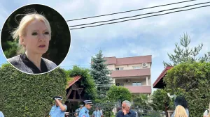 Kuća Milana Miličevića, predsjednik SDS-a, gradonačelnik Teslića, MUP RS ispred kuće, akcija blok, hapšenje, Teslić, SDS-ovci ispred kuće//