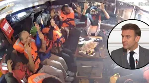 Aktivisti na humanitarnom brodu Madleen; Emmanuel Macron//