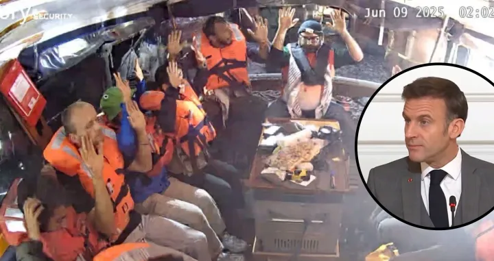 Aktivisti na humanitarnom brodu Madleen; Emmanuel Macron//