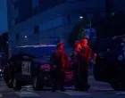 Law enforcement officers including LA County Sheriffs stand as they block off Alameda Street in front of Metropolitan Detention Center, after the California National Guard was deployed by U.S. President Donald Trump as a response to protests against federal immigration sweeps, in downtown Los Angeles, California, U.S., June 9, 2025. REUTERS/Jill Connelly/Jill Connelly