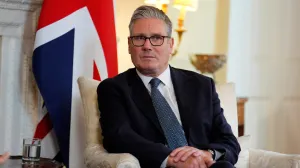 British Prime Minister Keir Starmer meets NATO Secretary General Mark Rutte (not pictured), in London, Britain. Picture date: Monday June 9, 2025. Jordan Pettitt/Pool via REUTERS/Jordan Pettitt