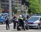 Police officers stand guard near a school following a deadly school shooting in Graz, Austria, June 10, 2025. REUTERS/Leonhard Foeger/Leonhard Foeger