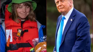 donald trump, greta thunberg/