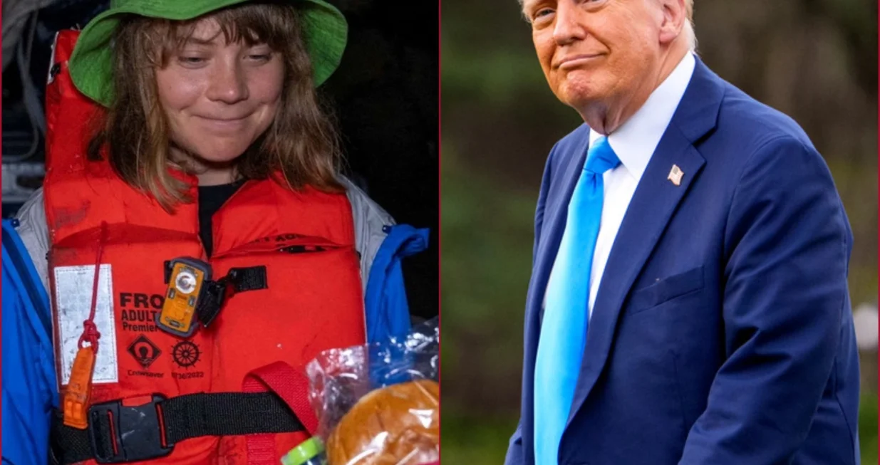 donald trump, greta thunberg/