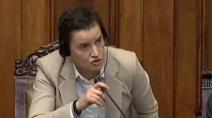 ana brnabić, skupština rs, haos/Screenshot