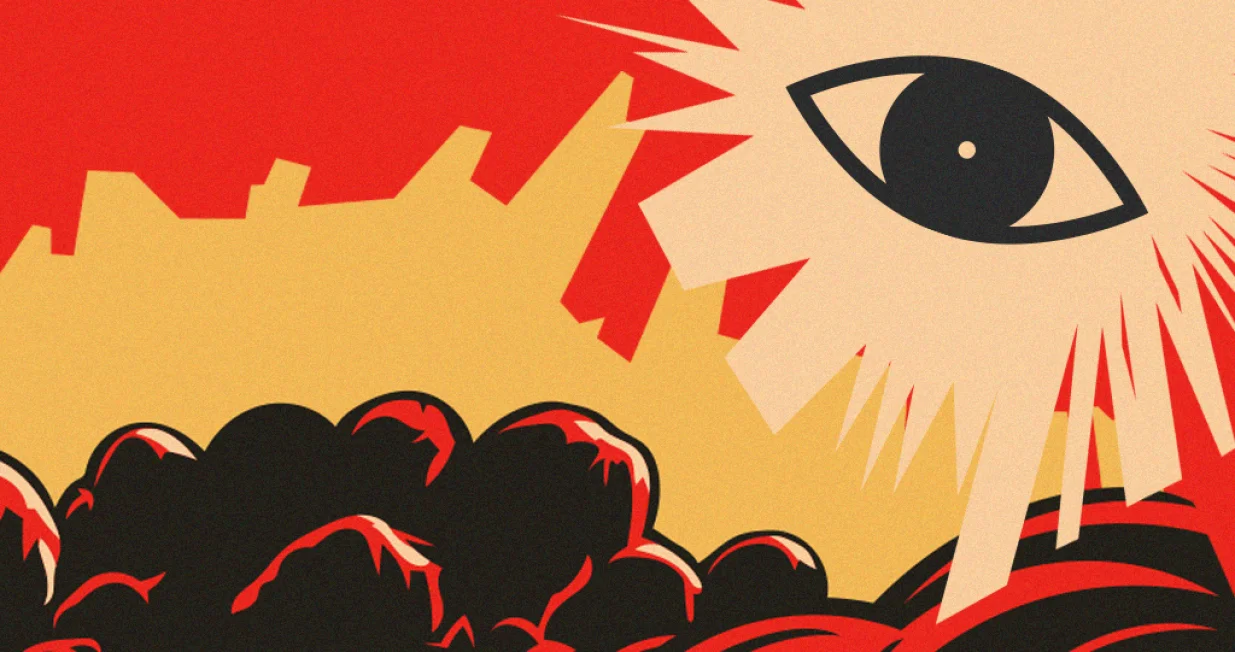 Bacil fašizma, vizual za kolumnu Gojka Berića/Benjamin Krnić