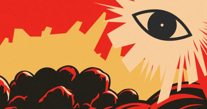 Bacil fašizma, vizual za kolumnu Gojka Berića/Benjamin Krnić