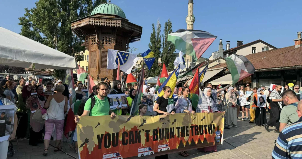 Protest podrške Palestini u Sarajevu/ Ema Džananović/
