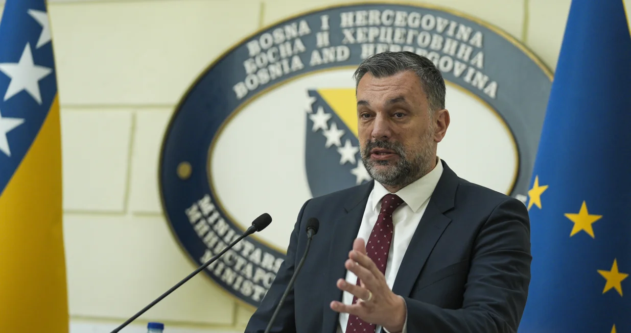 Konferencija za medije ministra vanjskih poslova BiH Elmedina Konakovića/Anadolija