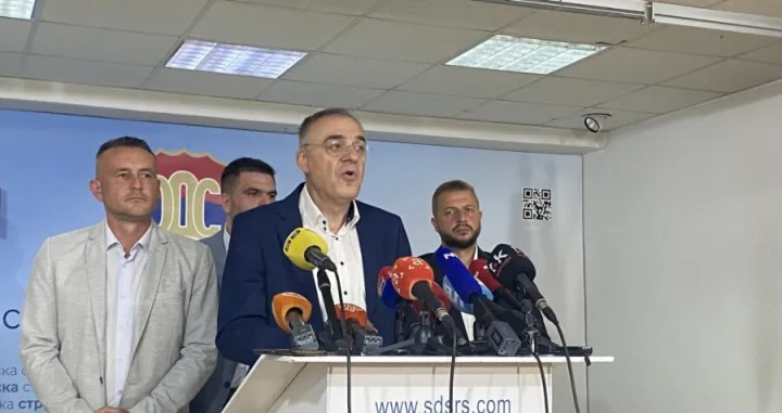 Milan Miličević, predsjednik SDS-a, press u Banjaluci/