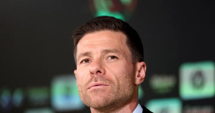 Soccer Football - Real Madrid unveil new coach Xabi Alonso - Ciudad Real Madrid, Valdebebas, Madrid, Spain - May 26, 2025 Real Madrid new coach Xabi Alonso during the unveiling press conference REUTERS/Juan Medina