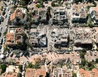 A drone photo shows the damage over residential homes and at the impact site following missile attack from Iran on Israel, in Rishon LeZion, Israel, June 14, 2025. REUTERS/Ammar Awad/Ammar Awad