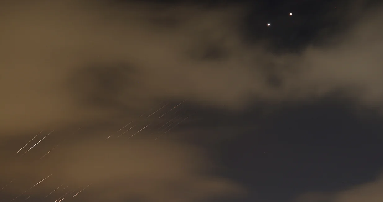 Missiles launched from Iran towards Israel are intercepted, as seen from Ashkelon, Israeli, June 14, 2025. REUTERS/Amir Cohen/Amir Cohen