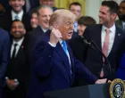 U.S. President Donald Trump speaks as he welcomes the Florida Gators, the 2025 NCAA Men's Division I Basketball Champions, at the White House in Washington, D.C., U.S., May 21, 2025. REUTERS/Evelyn Hockstein/Evelyn Hockstein
