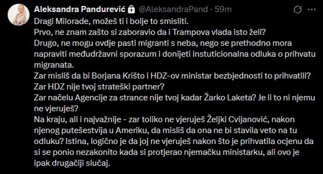 Odgovor Aleksandre Pandurević/