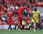 Soccer Football - Premier League - Liverpool v Crystal Palace - Anfield, Liverpool, Britain - May 25, 2025 Liverpool's Ibrahima Konate in action with Crystal Palace's Jean-Philippe Mateta REUTERS/Phil Noble EDITORIAL USE ONLY. NO USE WITH UNAUTHORIZED AUDIO, VIDEO, DATA, FIXTURE LISTS, CLUB/LEAGUE LOGOS OR 'LIVE' SERVICES. ONLINE IN-MATCH USE LIMITED TO 120 IMAGES, NO VIDEO EMULATION. NO USE IN BETTING, GAMES OR SINGLE CLUB/LEAGUE/PLAYER PUBLICATIONS. PLEASE CONTACT YOUR ACCOUNT REPRESENTATIVE FOR FURTHER DETAILS..