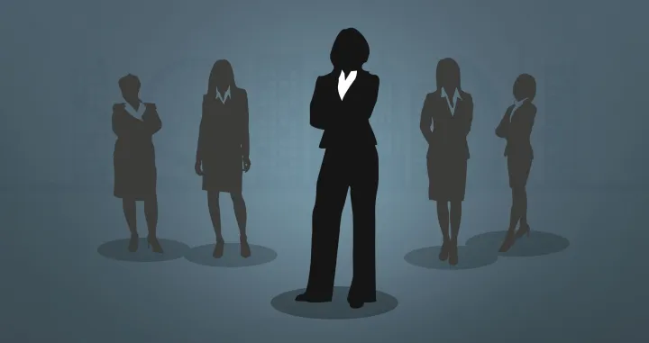 Žene u biznisu liderstvo ilustracija/