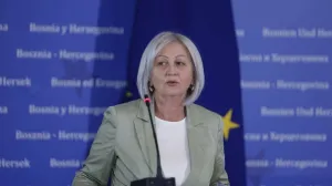 Borjana Krišto, predsjedavajuća Vijeća ministara BiH, obraćanje nakon sjednice/Fena