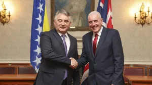 Minister of State (Minister for the House of Lords)Lord Coaker, meets with The Bosnian Presidents, Denis Bećirović and Željko Komšić at Mod Main Building London/Cpl Tim Hammond