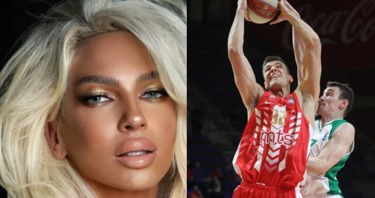 Jelena Karleuša i Nikola Jovanović (FOTO: Kolaž/Arhiv/KK Crvena zvezda)