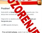 Obavijest o lažnoj nagradnoj igri/Sarajevska Pivara