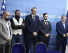 Dubravko Barbarić, Kenan Magoda, Admir Bukva, Nihad Uk i Nermin Nikšić na današnjoj press-konferenciji (FOTO: Sport1)
