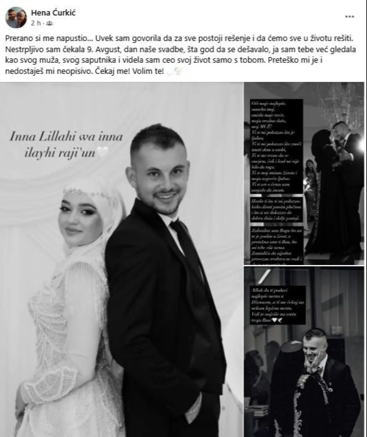 Tužna objava Hene Ćurkić/