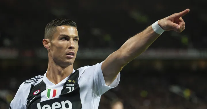 epa09432490 (FILE) -Juventus' Cristiano Ronaldo reacts during the UEFA Champions League Group H soccer match between Manchester United and Juventus FC held at Old Trafford in Manchester, Britain, 23 September 2018 (reissued on 27 August 2021). Manchester United confirms Ronaldo's transfer from Juventus on 27 August 2021. EPA/PETER POWELL *** Local Caption *** 54722347