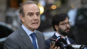 epa09243768 Deputy Secretary General/Political Director of the European External Action Service (EEAS), Enrique Mora addresses the media after a JCPOA Joint Commission Iran talks meeting in Vienna, Austria, 02 June 2021. Iranian deputy foreign minister Abbas Araghchi said on 02 June that everyone believes 'disputes are not unresolvable' noting that participants at Vienna talks will postpone the meeting for consultations at their respective countries. The Joint Commission of the Joint Comprehensive Plan of Action (JCPOA) at a Deputy Foreign Ministers and Political Directors' level is chaired on behalf of EU High Representative Josep Borrell, by the EEAS Deputy Secretary General Enrique Mora and is attended by China, France, Germany, Russia, Britain and Iran. EPA/CHRISTIAN BRUNA/Christian Bruna