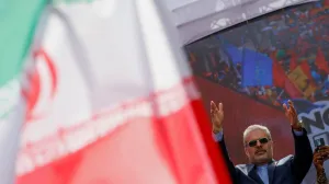 Iranian ambassador to Venezuela Ali Chegini, participates in a march in support of Iran amid the ongoing conflict between Israel and Iran, in Caracas, Venezuela, June 19, 2025. REUTERS/Leonardo Fernandez Viloria/Leonardo Fernandez Viloria