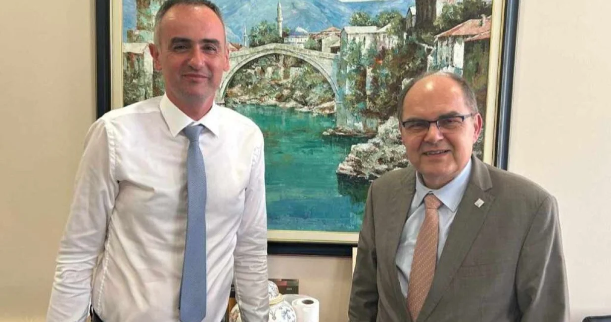 Đani Rahimić i Christian Schmidt u Mostaru/Ohr