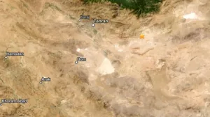 Područje koje je pogodio zemljotres u Iranu/Usgs